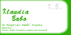 klaudia babo business card